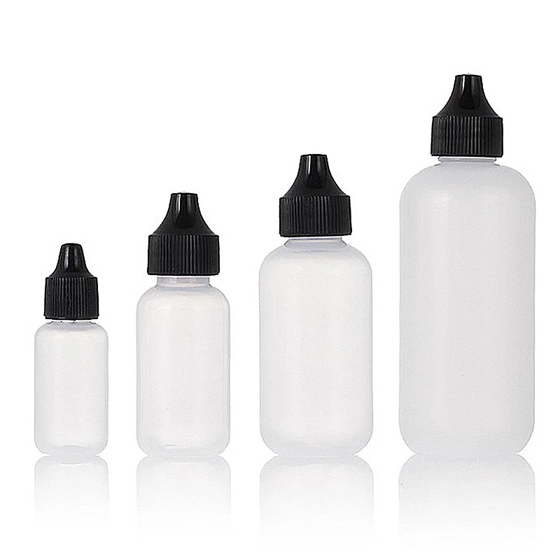 Squeezable 5ml 10ml 15ml 20ml 30ml Empty Dropper PE Plastic Bottle With Plastic Tamper Evident Cap