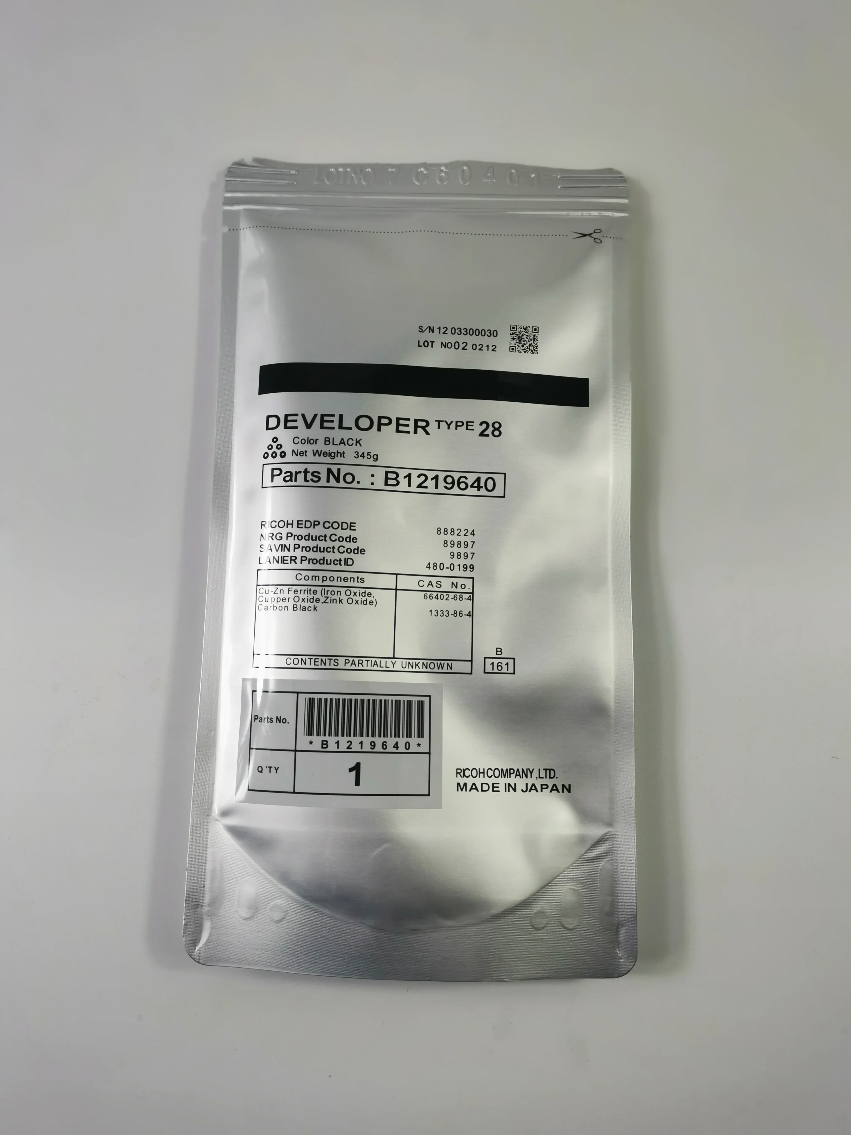 B1219640 Developer for Ricoh MP 2554/3054/3554/4054/5054/6054 - up