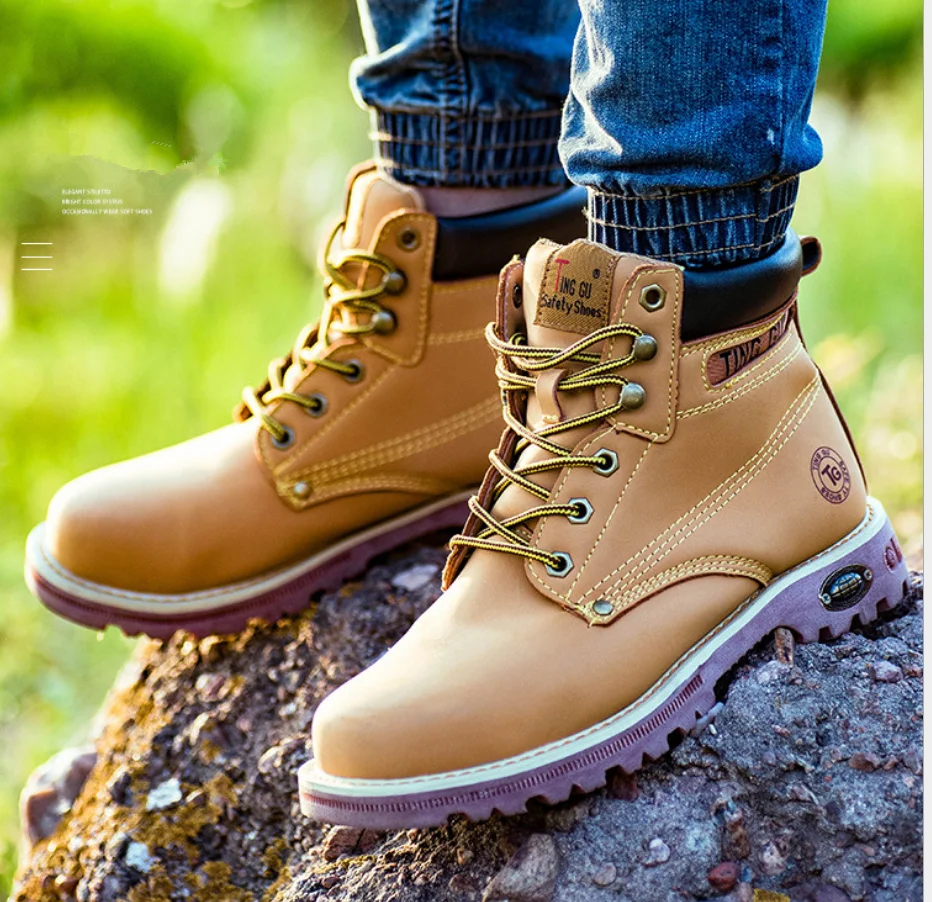 Gran oferta de zapatos de seguridad industrial para hombre, zapatillas  antipinchazos y antideslizantes con punta de acero para uso en fábrica