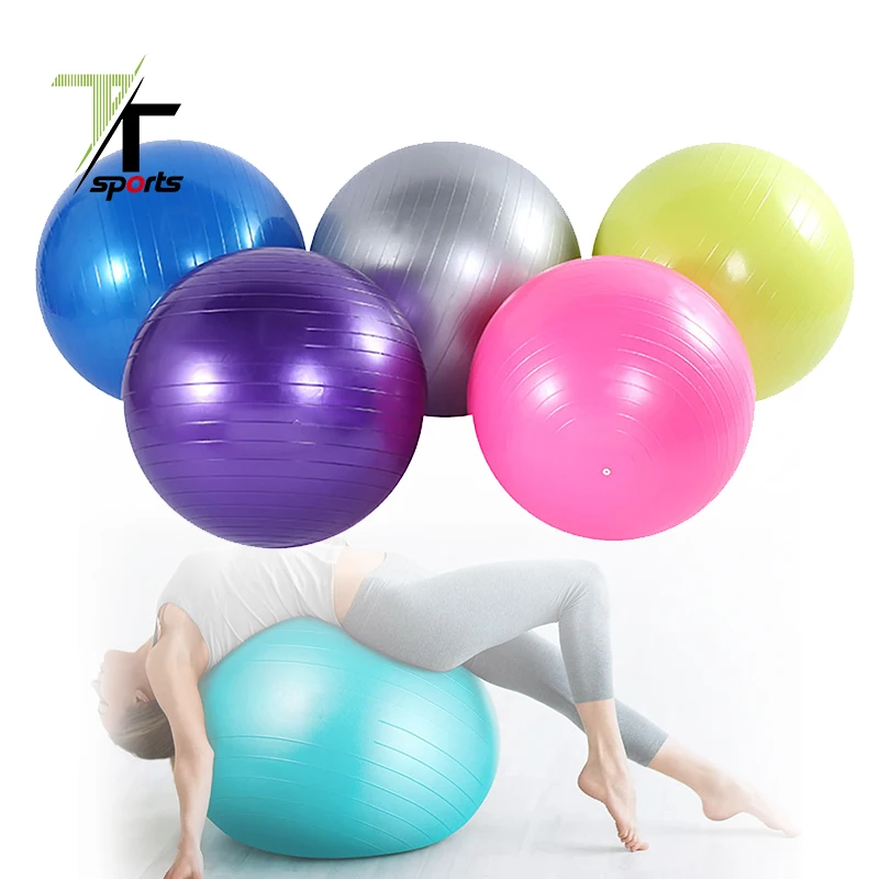 Custom Sized Gym Fitness Balance Exercise Ball Pvc Yoga Ball With Quick Pump