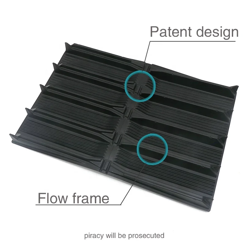 High Quality 4 Cavity Vacuum Forming Blister PS Plastic Seedling Pot Green Tray Custom Nursery Trays Square Seed Planting