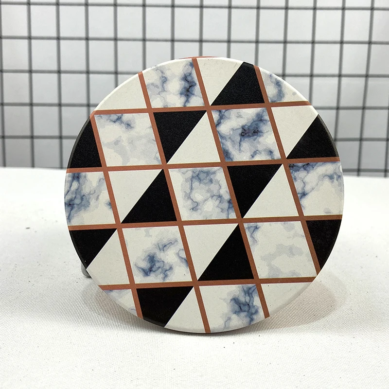Free Sample Custom Printed Ceramic Coasters Low MOQ 100Pcs Factory Manufacturing Thickness 5mm