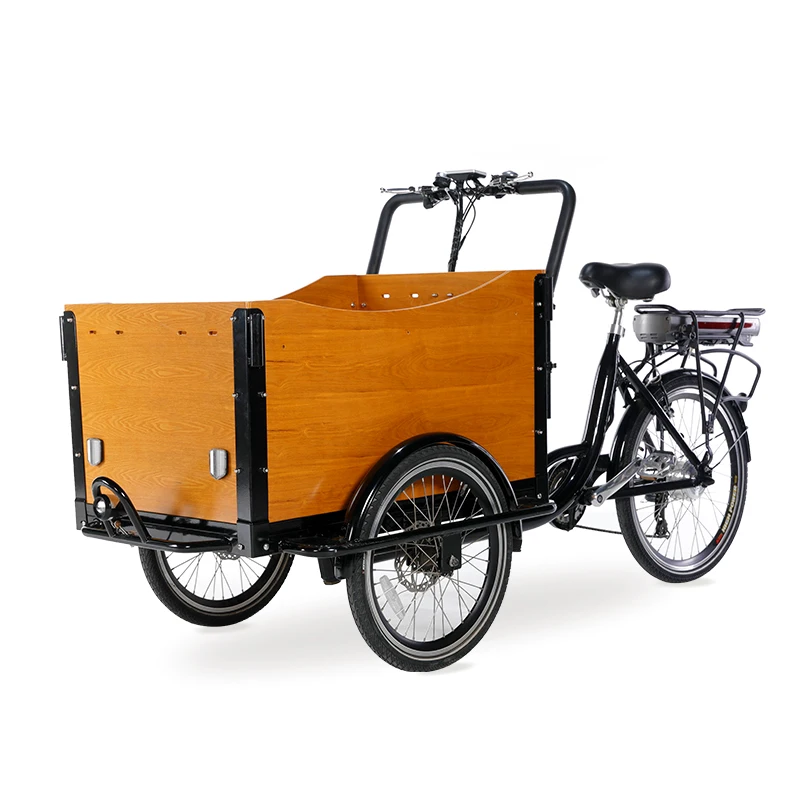 デンマークホットセール3輪三輪車E-カーゴバイクオランダ貨物三輪車
