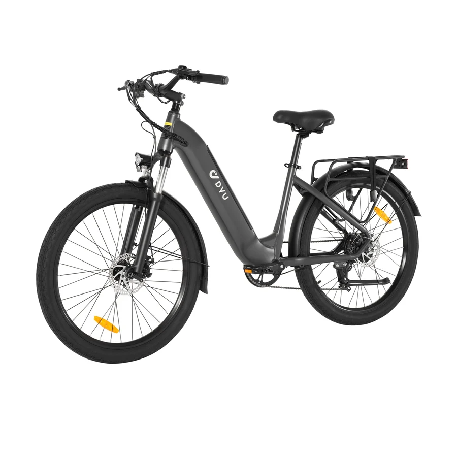 DYU 350W Ebike Electric Bicycle E Bike Bikes Light Electric Dirt Bike  Bicycle Fast Long Range Fat Tire Electric Mountain Bicycle