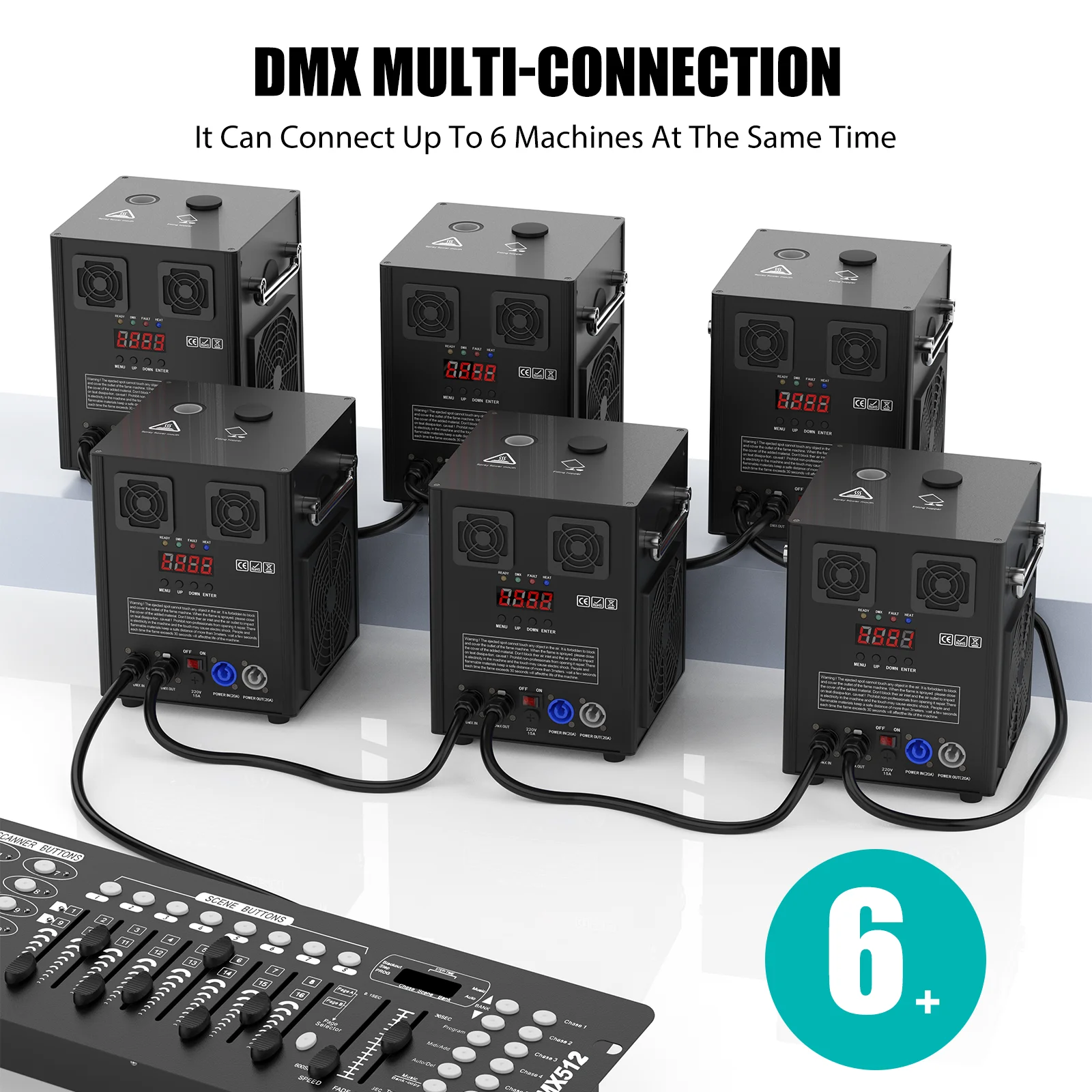600W Cold Spark Machine with Wireless DMX Control - Ideal for