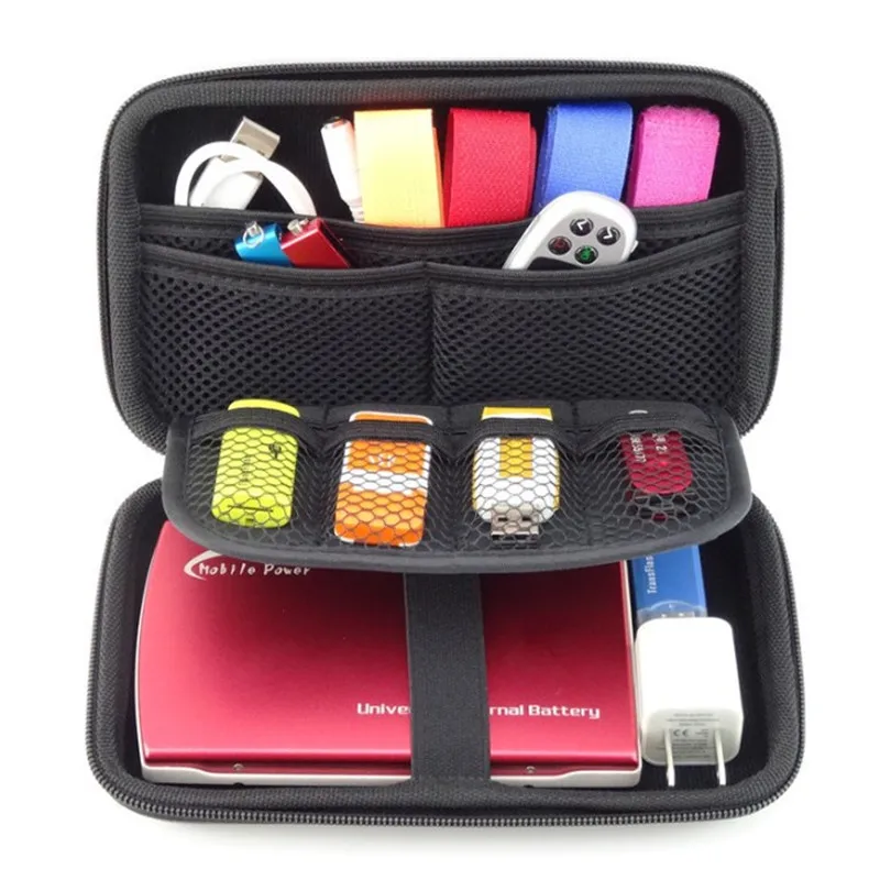 Portable EVA Hard Shell Case for Hard Drive Disk HDD USB Cables Power Bank Case Electronics Accessories Storage Bag