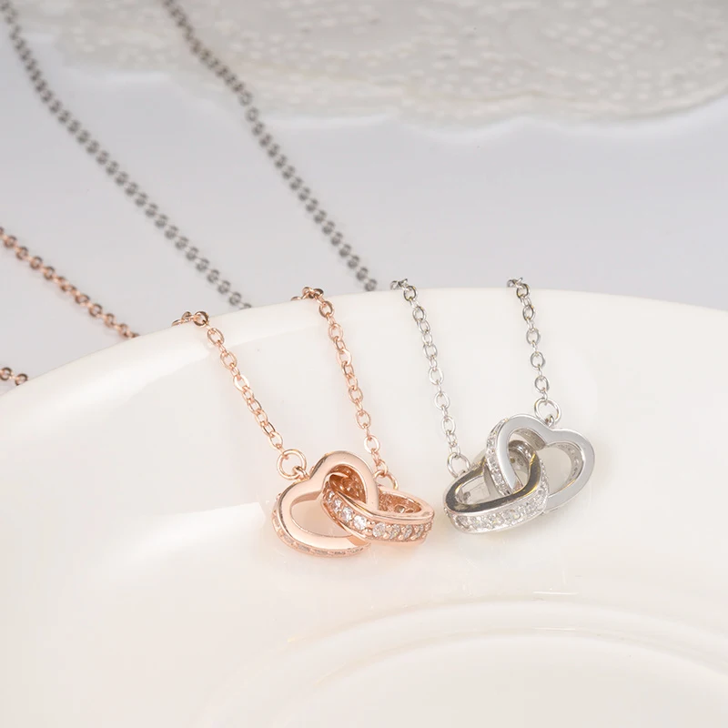 Buy Double Heart Necklace,Mother 