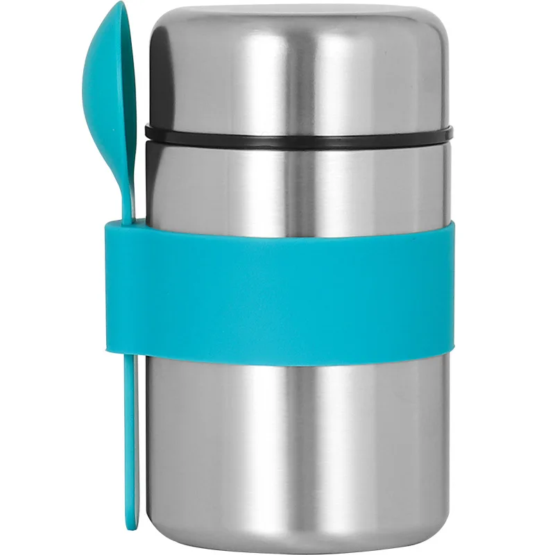 400ml  Keep Hot and Cold Double Wall Stainless Steel Insulated Food Flask Jar for Kids with Spoon