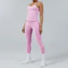 Vest in orchid pink, trousers in orchid pink