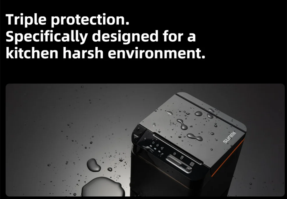 Sunmi POS 80mm Barcode Thermal Label Receipt Printer IP52 Waterproof Kitchen Cloud Thermal Printer