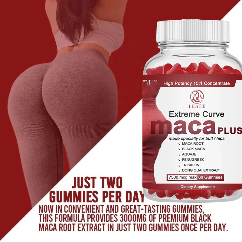 Gummies Maca Extrême – Complément Naturel 100% USA, 120 Gommes, Pour énergie Et Santé Féminine