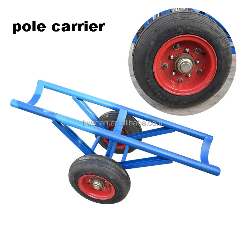 Hand Push Pole Carrier with Wheel for Construction