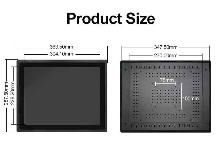 Fanless Industrial Tablet 15 Inch X86 Gen2/3/4 I7 Embedded Flat Pure Touch Screen AMD DDR4 Industrial All-in-One Panel PC