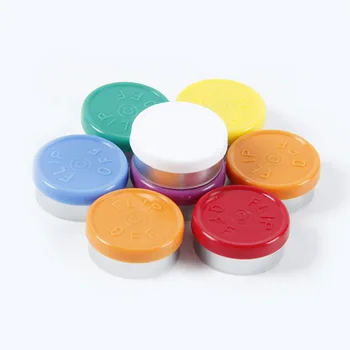 13mm 20mm Colorful Flip Vial Off Cap Aluminium Plastic Caps For Glass Vials