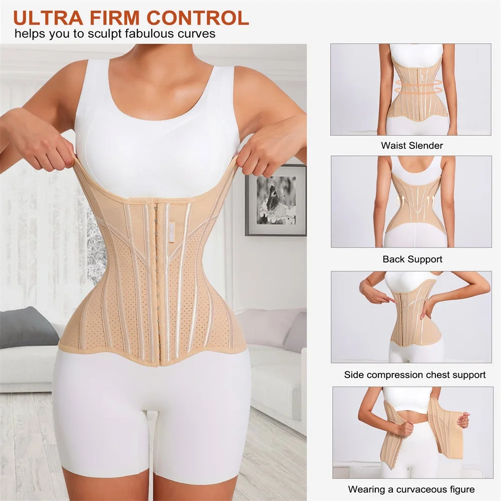MISTHIN Body Women Trimmer Cincher Corset Double Belt Wrap Girdle Tummy Control Shaper Waist Trainer Shaperwear for Women