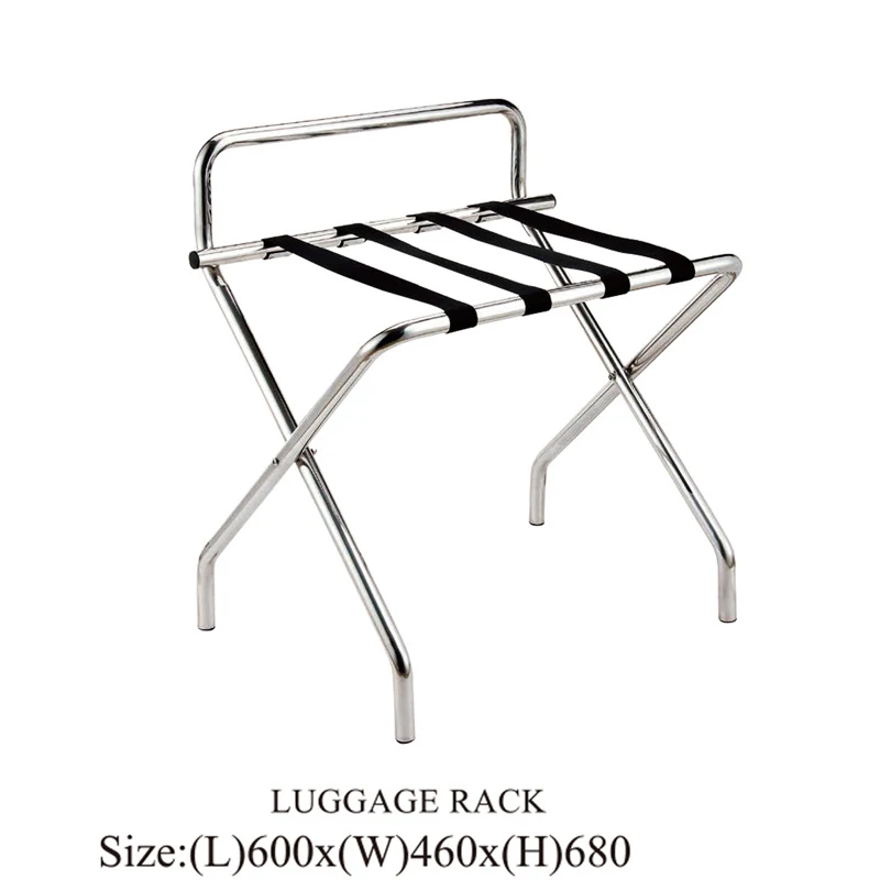 Yantai tongli Factory direct sale high-end stainless steel hotel room luggage rack folding rack luggage chair