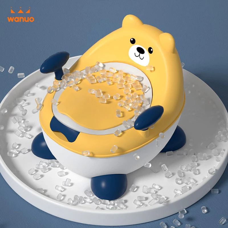 Wanuo Cute Style Bear Baby Toilet Baby Potty Training Toilet Non-slip Plastic Baby Toilet Seat