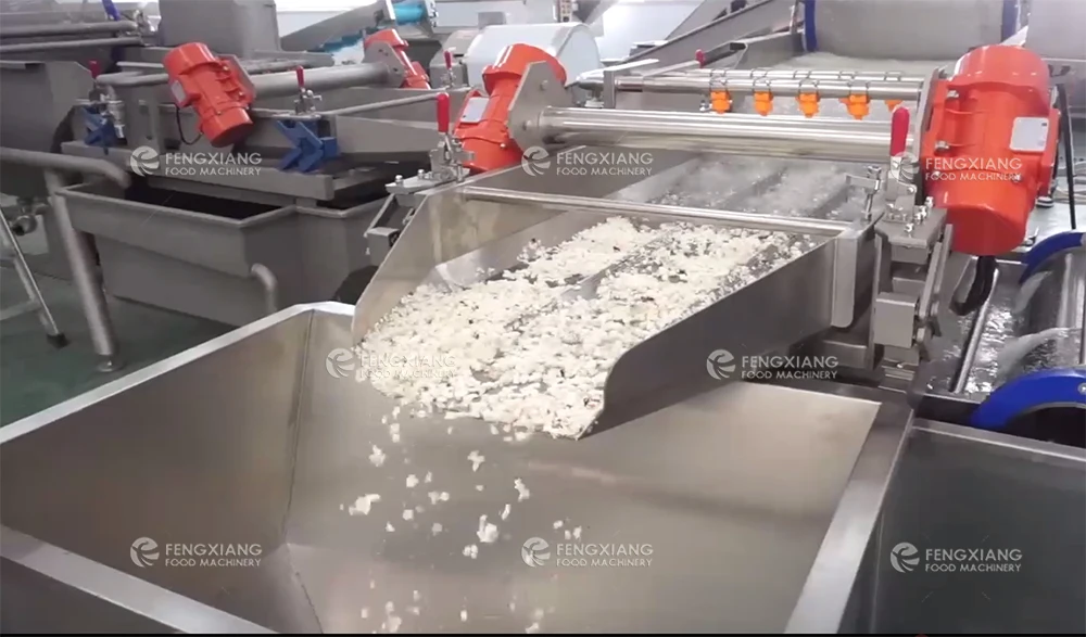 Automatic Cassava Starch Production Line Cassava Potato Ginger Washing Peeling Cutting Dicing Drying Machine