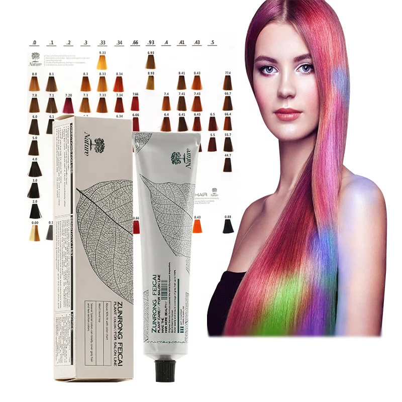 PANAS BARU Warna Rambut Kekal 100% Liputan Kelabu Krim Pewarna Rambut Separuh Kekal Magic Fast Hair Color Cream