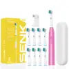 Pink 8 Brush Heads + Travel Case + Stand
