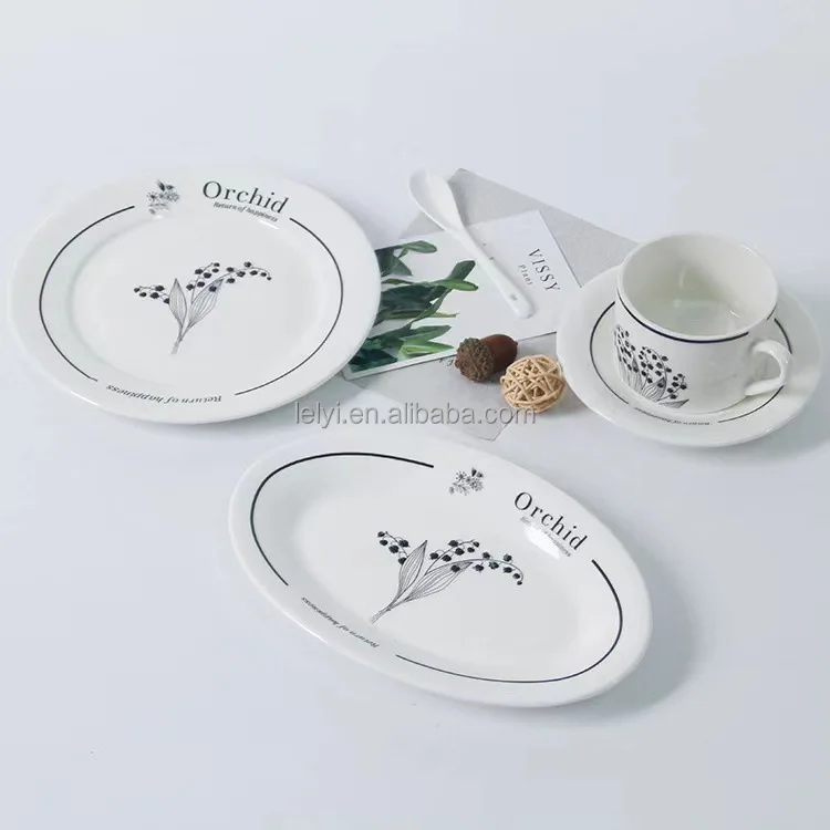 Lelyi-plato De Cerámica De Lirio De La Orquídea,Taza De Café Pastoral  Francesa,Platillo,Juego De Vajilla De Cerámica - Buy Amazon Top Vendedor  Taza De Cerámica Y Platillo,Francés Placa De Cerámica Para Decoración,Ins De