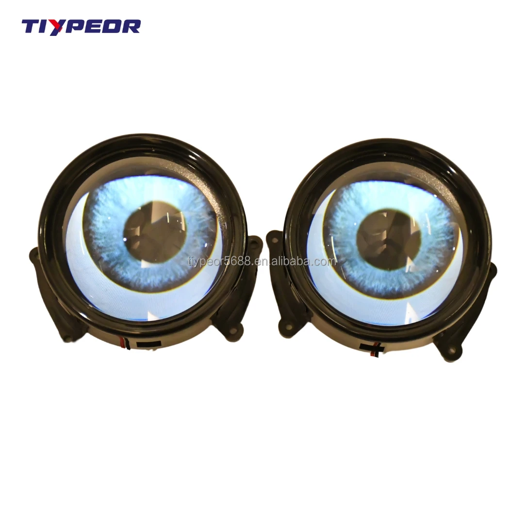 product tiypeor car light accessories blinking 12v led headlight 3inch dynamic devil eye angel eye decoration lights upgrading retrofits-4