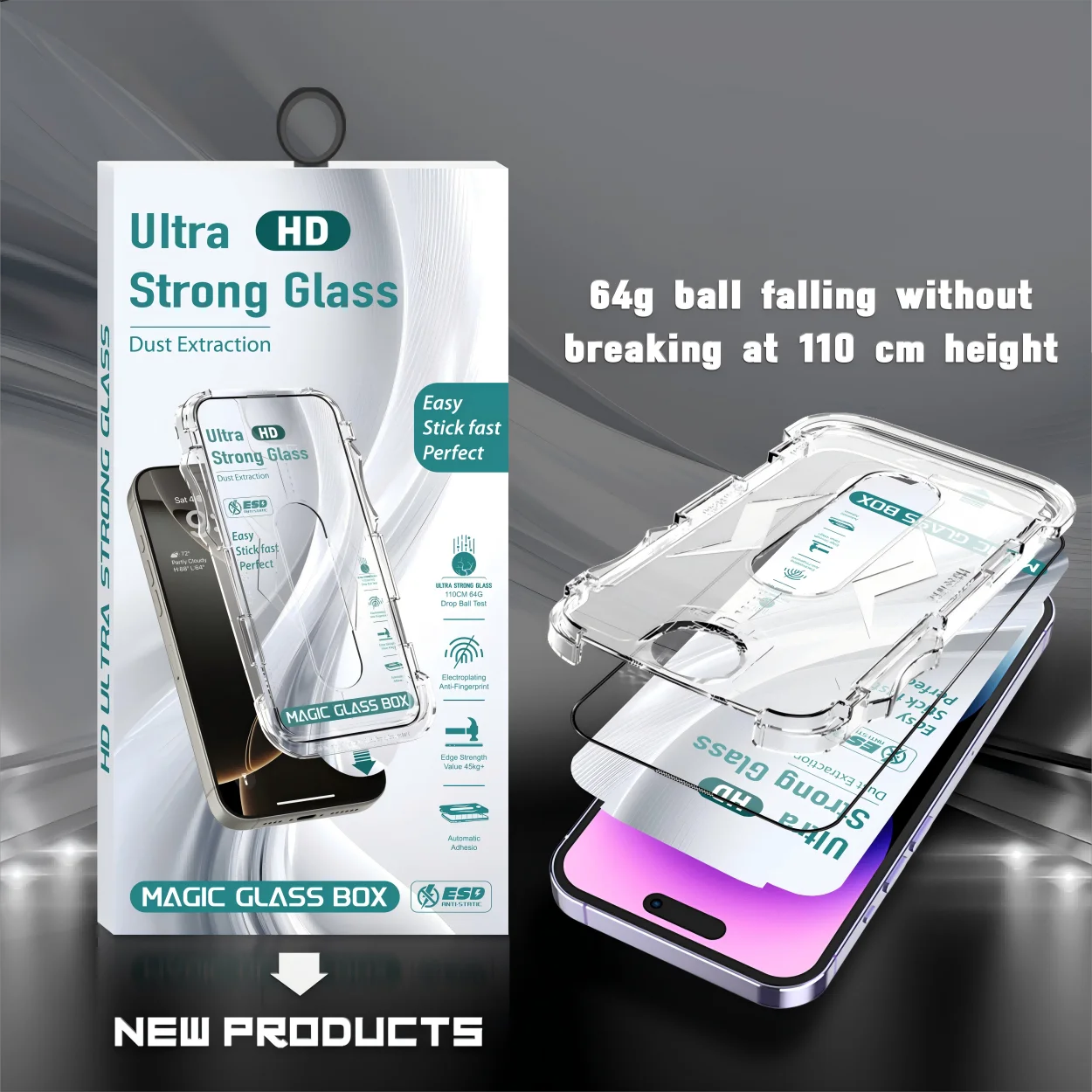 Top Quality Strength 45KG Ultra Strong Anti Static Tempered Glass HD ...