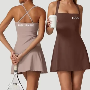 Women's Active Wear Clothing Wholesale Custom Logo Front Sports Skirt Golf Yoga Tennis Breathable Spandex/Nylon Quick Dry