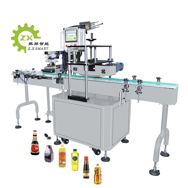 ZXSMART Automatic T-Cork Push Stopper Gin Wine Whisky Liquor Bottle Corker Press Capping Machine With Vibratory Sorter