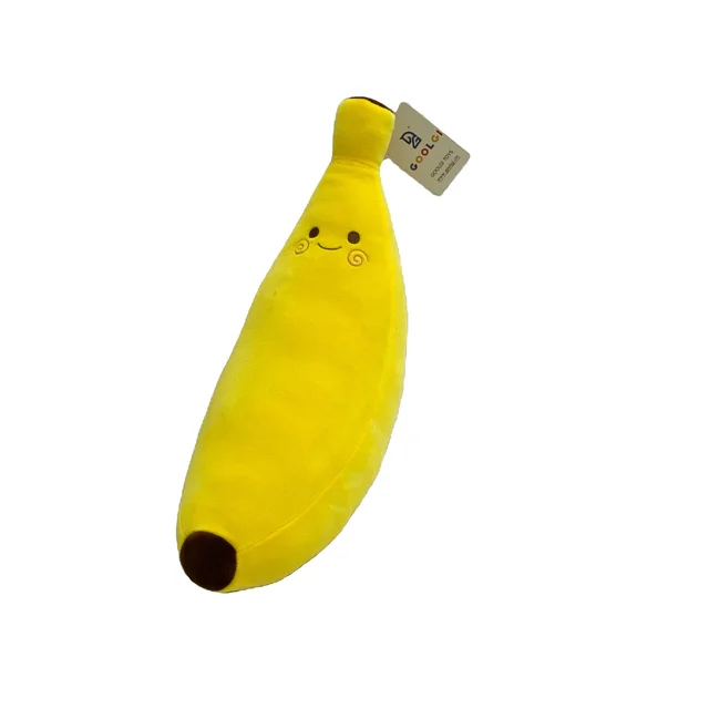 Manufacturer OEM Cute Cheap Fabric Toys Fruit Soft Banana Toy Yellow Plush Girlfriend Gift Pillow
