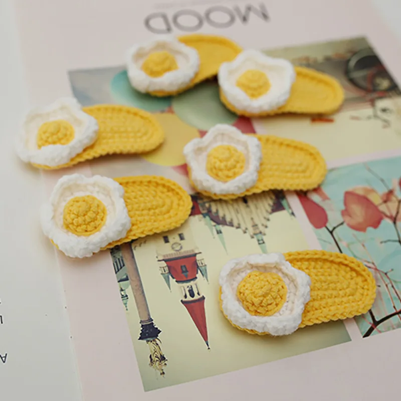 Креативная заколка для волос с яичным желтком