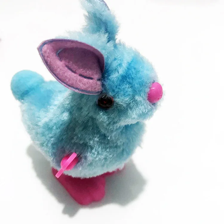 Пластиковые ПВХ плюшевые маленькие Мультяшные прыгающие кролики детские цепи заводные механические игрушки для детей забавные игры