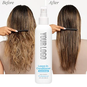 Salon-Quality Organic Herbal Rosemary Green Tea Coconut Oil Leave-In Conditioner Spray Hair-Repairing Moisturizing Nourishing