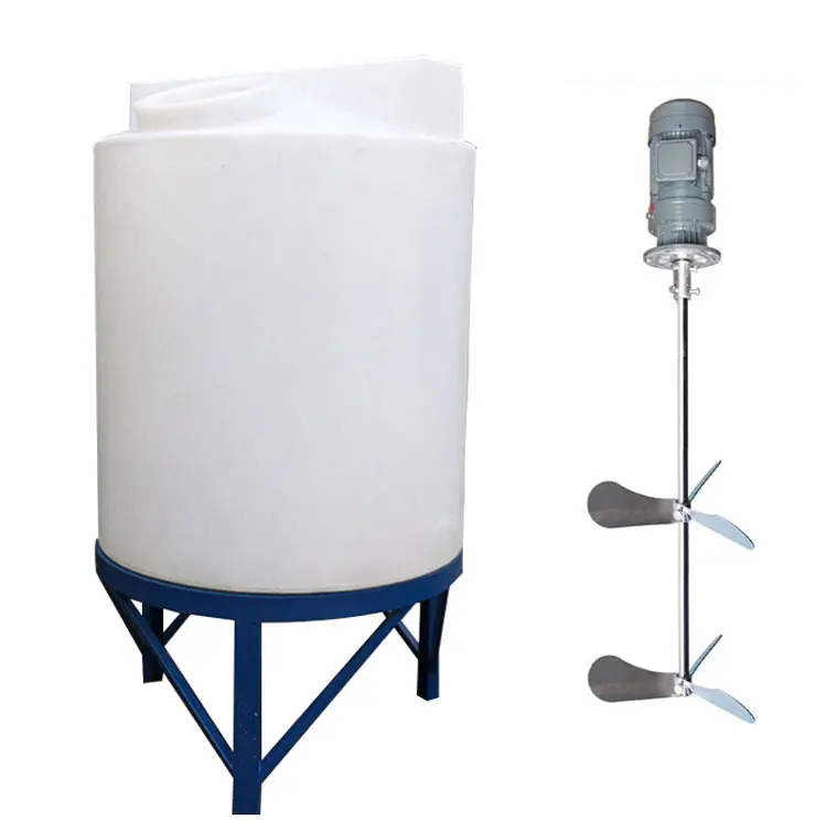 Rotational Molding Best Plastic Cone Bottom Mixer tank with Stand