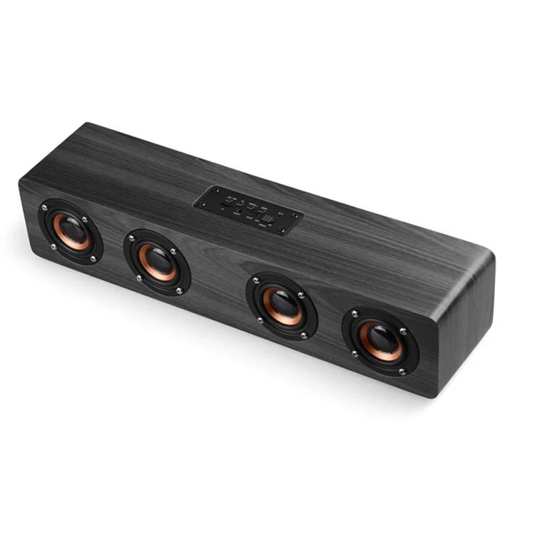 Wooden Soundbar Bluetooth Speaker Music Acoustic System 20W HIFI