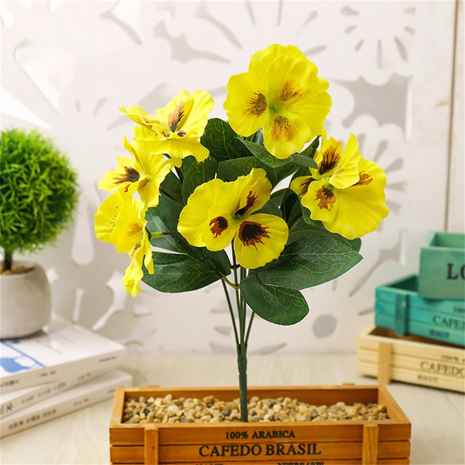 Bestseller Seiden-Stiefmtterchen Knstliche Orchideen mit Echtgefhl  Hochzeits-Stiefmtterchen-Blumenstrau Auendekoration
