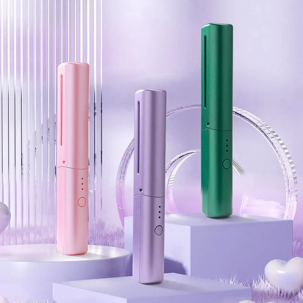 2 in 1 Lazy Straightener Hair Hot Comb Portable Mini USB Rechargeable Hair Straightener Fast Heating Hair Styling Tools