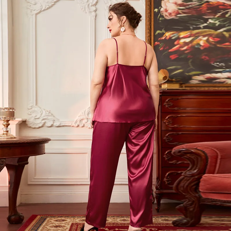 Nantex Red Color Lounge Wear Hot Selling Us Size Xl 5xl Plus Women