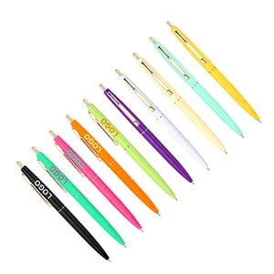 Wholesale Advertising Plastic Ballpoint Pen with Customized Logo Multi Color Press for Manufacturer School Office Use