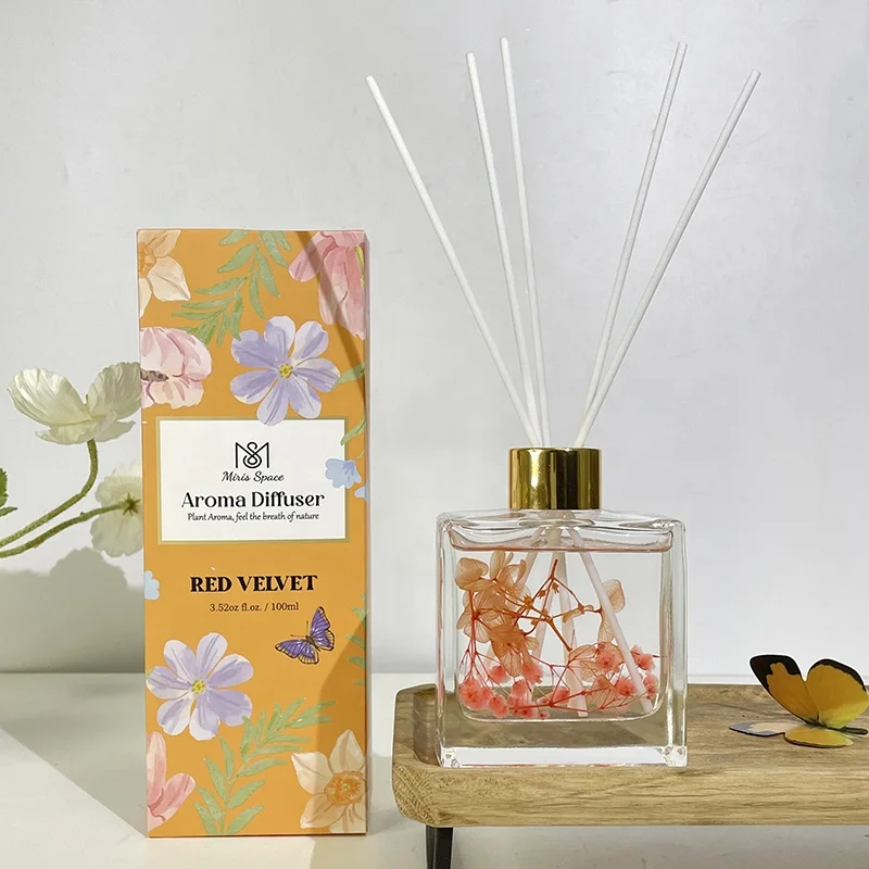 Brown Perfume Reed Aroma Diffuser Glass Bottle Reed Fragrance Diffuser ...