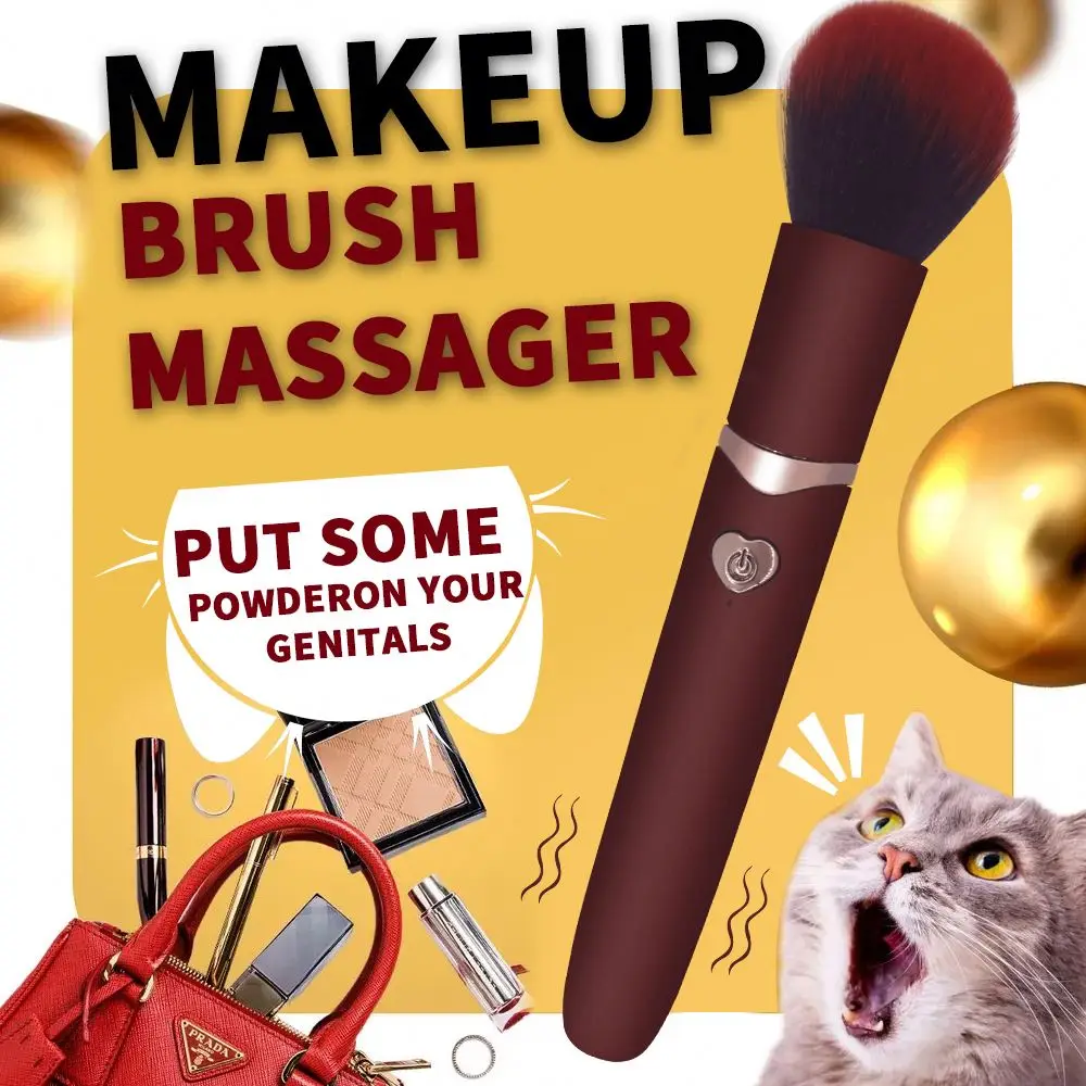GYF Massage Head Bullet Electric Body Cosmetic Female Sex Toy Make up Dildo Foundation Face Vibrating Makeup Brush