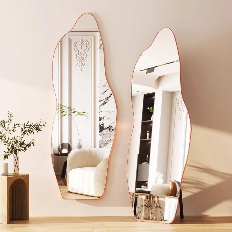 Modern Full-Length Standing Wave Frame Dressing Mirror Cheap Home