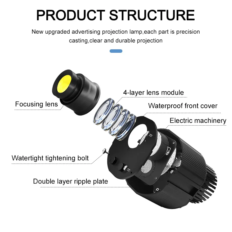 Outdoor Remote Control Decorative Blue Dynamic Water Wave Light Led Ocean Stage Ripple Lamp Advertisement  logo Gobo Projector