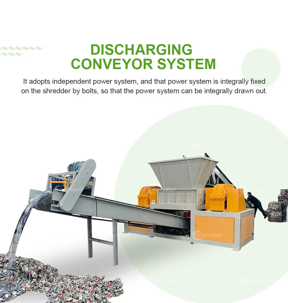 Scrap Ruer Scrap Rubber Sheet Pu Foam Metal Waste Double Shaft Plastic Shredder ...