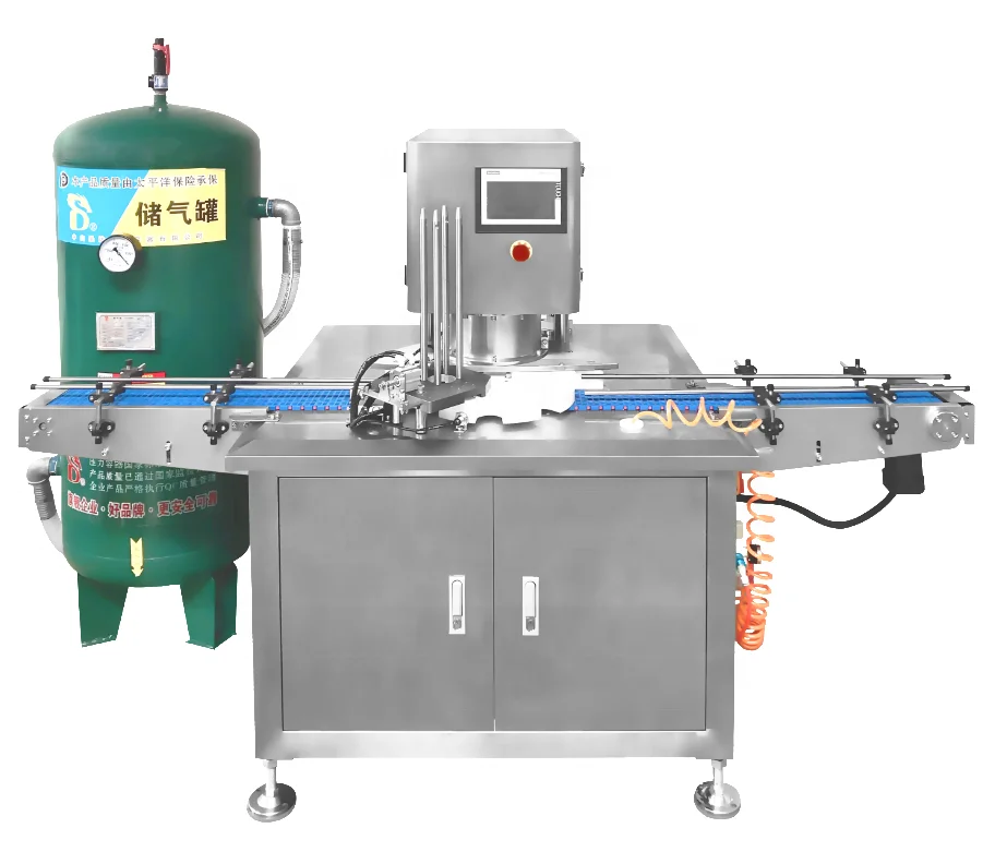 Pasta Sauce Metal Aluminium Can Sealing Machine Vacuum Tin Can Sealing Machine For Food & Beverage Factory