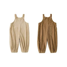 2023 Autumn New Design Corduroy Overalls Pants Baby Boys Pants Casual Trousers Pure Cotton Wholesale Kids Boys Clothing Pants