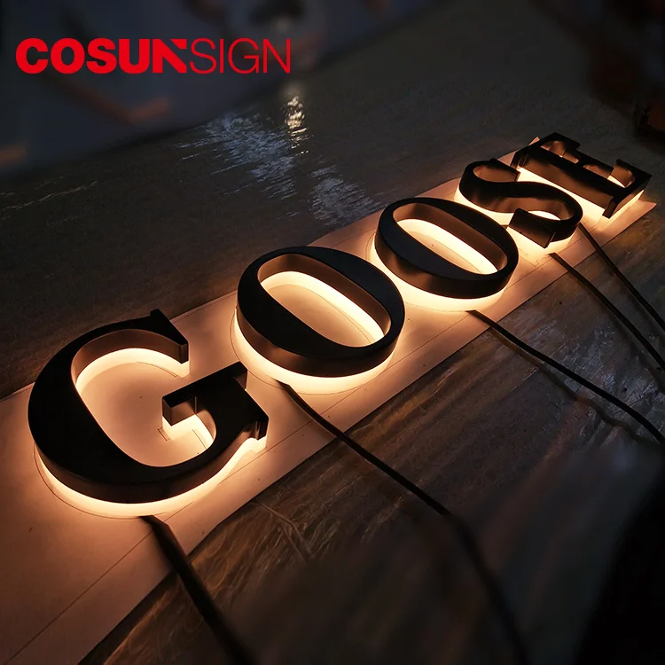 Cosun Custom Shop Name Board Acrylic Letter Sign Shop Name Board Led Lighted Alphabet Acrylic Letter Sign