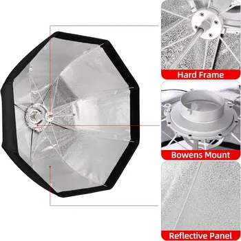 Godox SB-GUE 95cm Umbrella Octagon Bowens Mount Soft Box Light Reflector with Honeycomb Grid Softbox for Photography product image