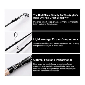 K7 Medium Hardness Straight Handle Carbon Fishing Rod-Lightweight Two-section for Spinning Casting Bass Mandarin Fish – Hard Lure – view 5
