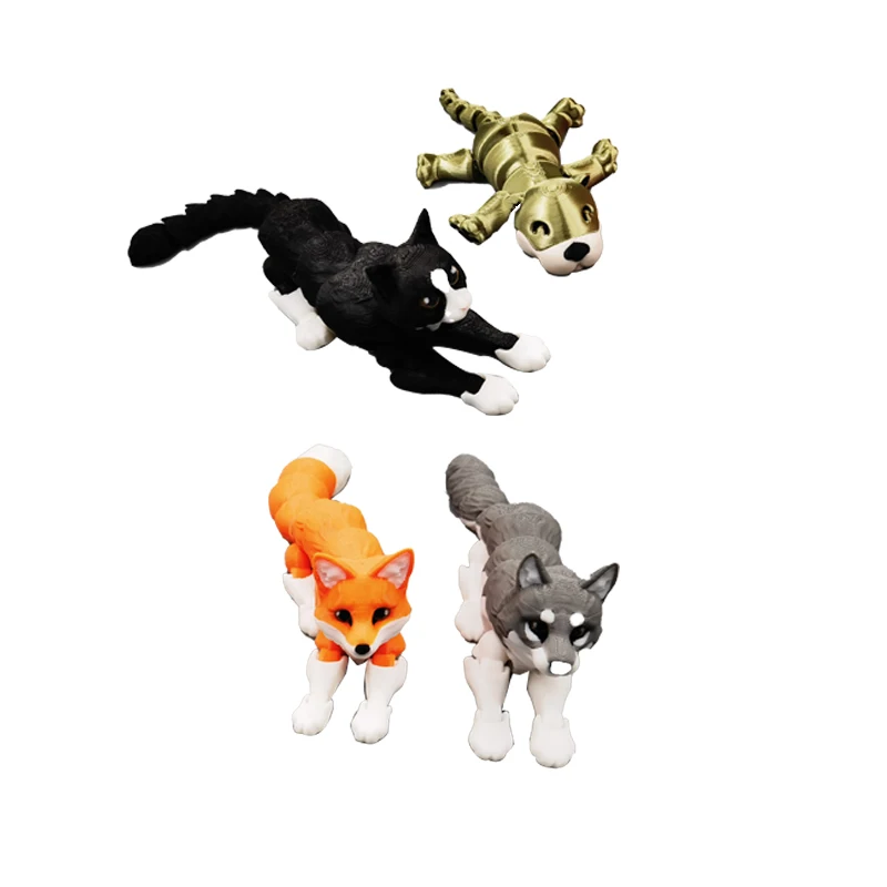 High Quality Custom Multiple Colors 3d Printed Animals Kids Toys for Collection and Stress Relief